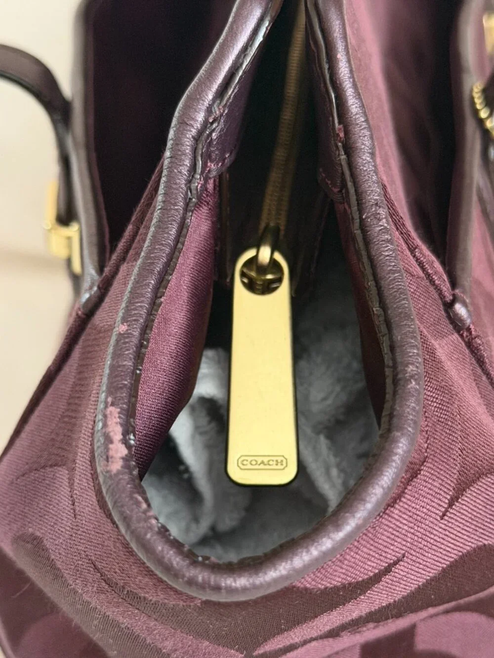 Coach Taylor Op Art Alexis Eggplant Purple Women's Bag G1369-F25501